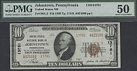 Johnstown, PA, Ch.#13781, 1929T2 $10, United States National Bank, AU, A021099, PMG-50
